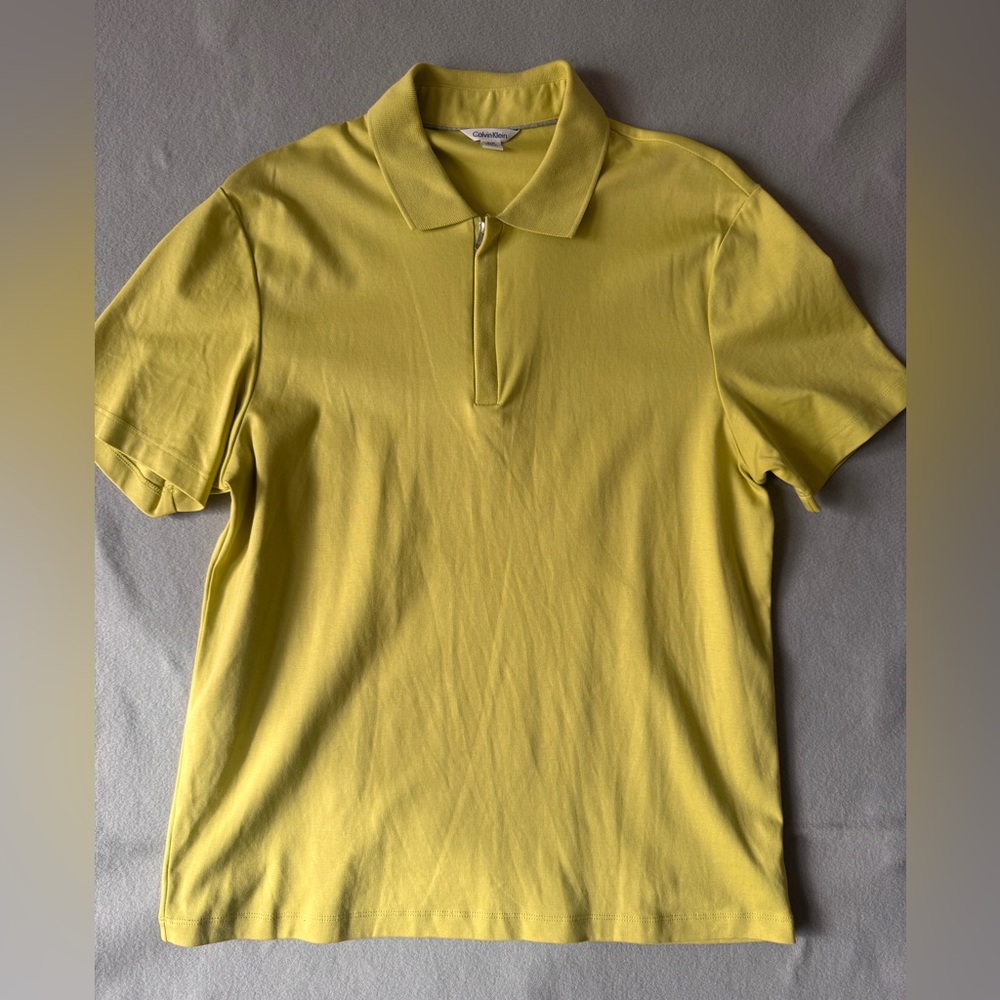 Calvin Klein Men's Yellow Polo Shirt